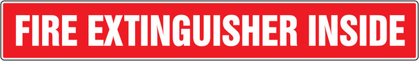 Fire Extinguisher Label: Fire Extinguisher Inside 2" x 14" Adhesive Dura Vinyl 1/Each - LFXG463XVE