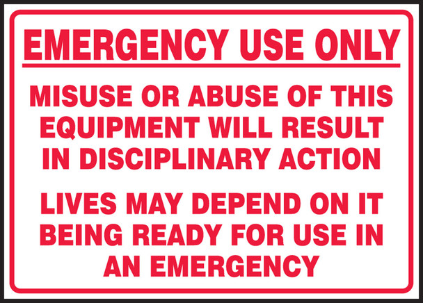 Fire Safety Labels 3 1/2" x 5" Adhesive Dura Vinyl 1/Each - LFXG512XVE