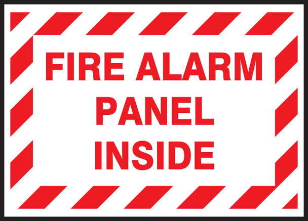 Safety Label: Fire Alarm Panel Inside Adhesive Dura Vinyl 1/Each - LFXG544XVE