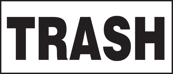 Safety Label: Trash 3" x 7" / - LHSK508XVE