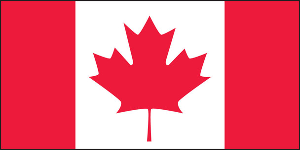 Hard Hat Stickers: Canadian Flag (Drapeau Canadien) 1 1/2" x 3" / - LHTL393
