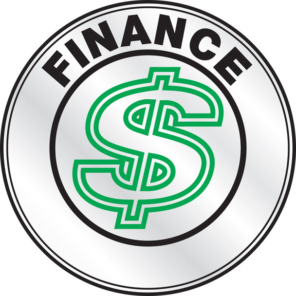 Emergency Response Reflective Helmet Sticker: Finance 2 1/4" Reflective Sheet 1/Each - LHTL662