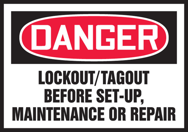 Lockout / Tagout Safety Labels 3 1/2" x 5" Adhesive Dura Vinyl 1/Each - LLKT103XVE