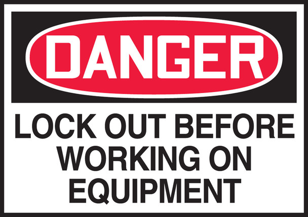 Lockout / Tagout Safety Labels 3 1/2" x 5" / - LLKT295XVE