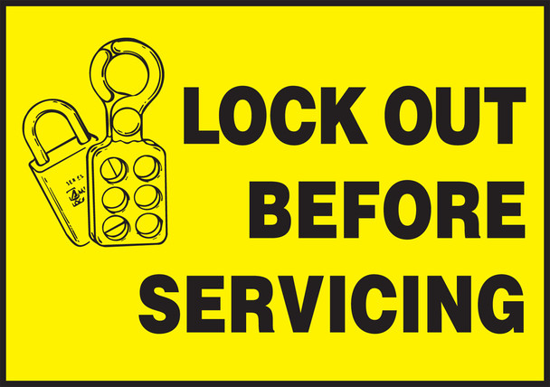 Lockout / Tagout Safety Labels 3 1/2" x 5" Magnetic Vinyl 1/Each - LLKT423