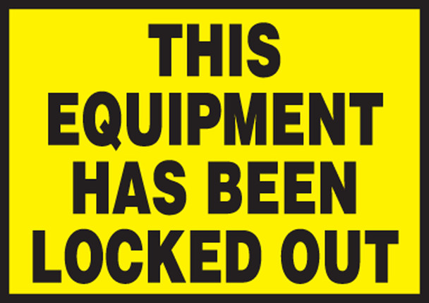 Lockout / Tagout Safety Labels 3 1/2" x 5" Adhesive Dura Vinyl 1/Each - LLKT518XVE