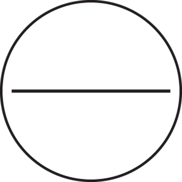 IEC 60417 Electrical Symbols: Negative Current 1/2" Adhesive Poly 500/Roll - LSCE136