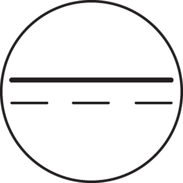 IEC 60417 Electrical Symbols: Direct Current 1/2" Adhesive Poly 500/Roll - LSCE144