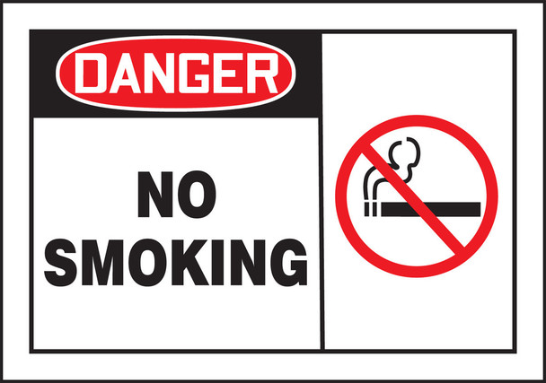 OSHA Danger Safety Label: No Smoking 3 1/2" x 5" / - LSMK004XVE