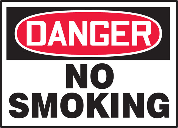 OSHA Danger Safety Label: No Smoking 3 1/2" x 5" / - LSMK298XVE