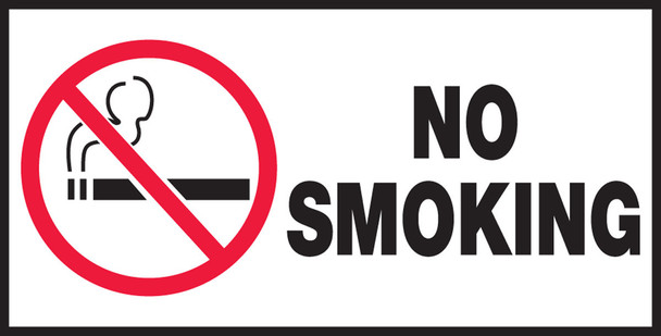 Safety Label: No Smoking 1 1/2" x 3" / - LSMK504VSP