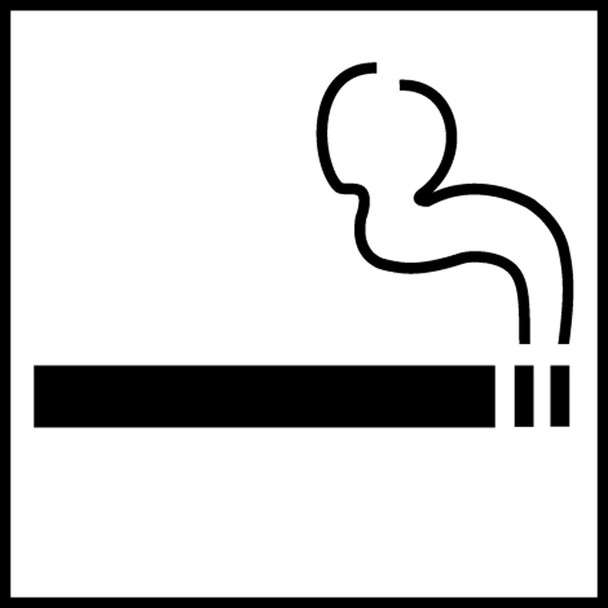 Smoking Control Safety Labels 4" x 4" Adhesive Dura Vinyl 1/Each - LSMK512XVE