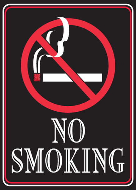 Safety Label: No Smoking 7" x 5" Adhesive Dura Vinyl 1/Each - LSMK567XVE