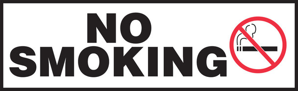 Safety Label: No Smoking 3" x 10" / - LSMK575VSP