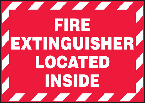 Safety Label: Fire Extinguisher Located Inside 3 1/2" x 5" / - LVHR565XVE