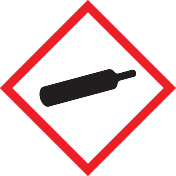 GHS Pictogram Label: Gas Cylinder 1" x 1" / - LZH605PS2
