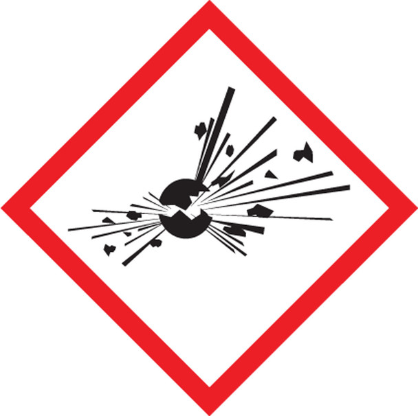 GHS Pictogram Label: Exploding Bomb 2" x 2" / - LZH613EV5