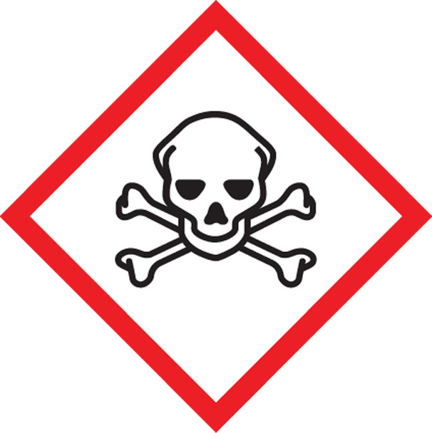 GHS Pictogram Label: Skull & Crossbones 2" x 2" / - LZH616EV5