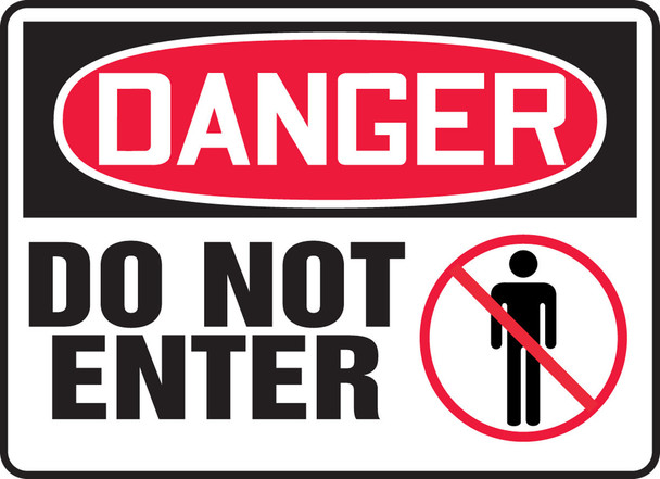 OSHA Danger Safety Sign: Do Not Enter 7" x 10" Aluminum 1/Each - MADM018VA