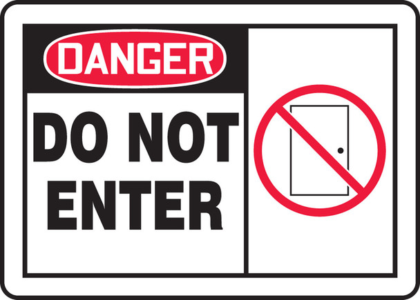 OSHA Danger Safety Sign: Do Not Enter 7" x 10" Plastic 1/Each - MADM062VP