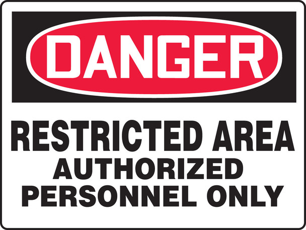 Really BIGSigns OSHA Danger Safety Sign: Restricted Area - Authorized Personnel Only 18" x 24" Aluma-Lite 1/Each - MADM119XL