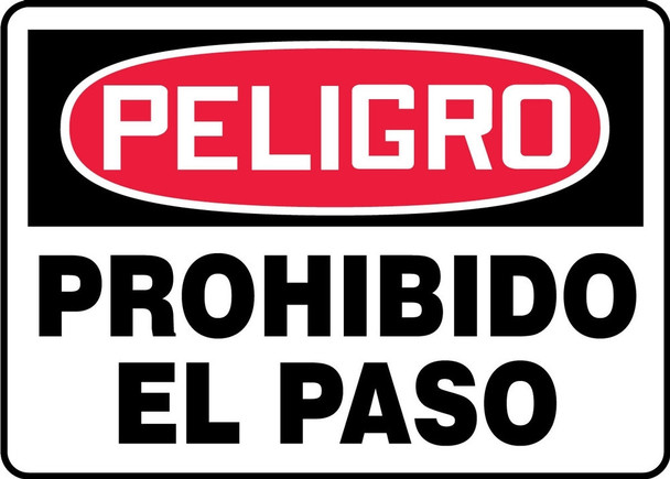 OSHA Danger Safety Sign: No Trespassing 7" x 10" Aluminum / - MADM292VA