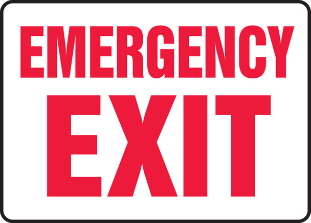 Safety Sign: Emergency Exit 10" x 14" Dura-Plastic 1/Each - MADM510XT
