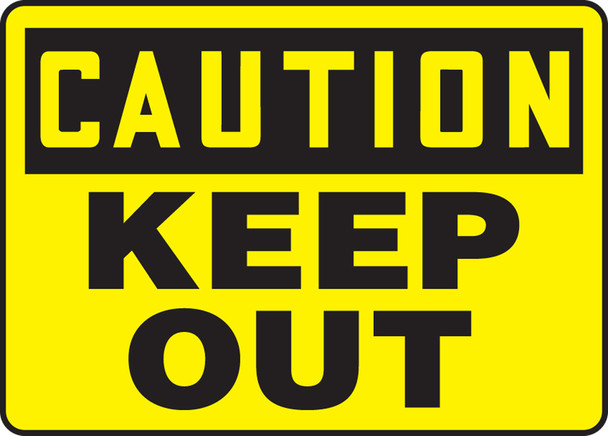 OSHA Caution Safety Sign: Keep Out 10" x 14" Plastic 1/Each - MADM608VP
