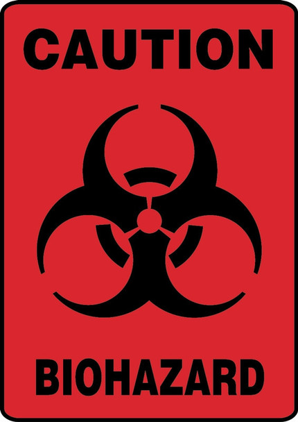 OSHA Caution Safety Sign: Biohazard 14" x 10" Accu-Shield 1/Each - MBHZ522XP