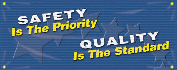 Mesh Banners: Safety Is The Priority - Quality Is The Standard 4-ft x 10-ft 1/Each - MBM316