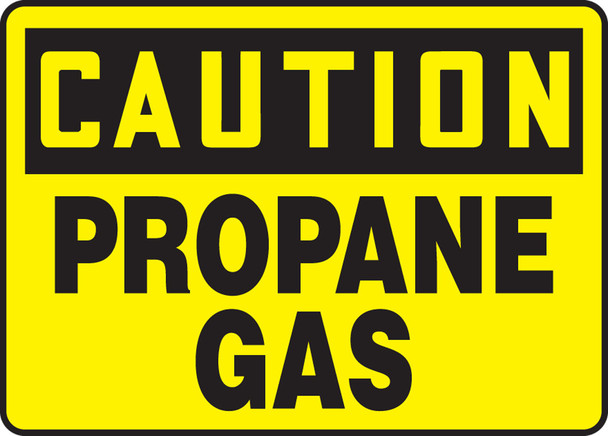 OSHA Caution Safety Sign: Propane Gas 10" x 14" Dura-Plastic 1/Each - MCHL651XT