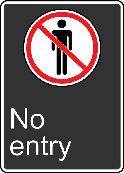 Safety Sign: No Entry English 14" x 10" Plastic 1/Each - MCSA580VP