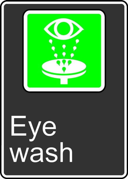 Safety Sign: Eye Wash English 14" x 10" Dura-Plastic 1/Each - MCSA943XT