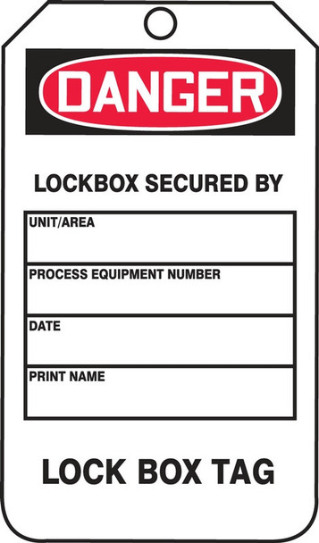Group Lockout Job Tags Standard RP-Plastic 25/Pack - MDT169PTP