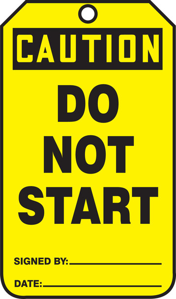 Safety Tag Standard Back B RP-Plastic 5/Pack - MDT651PTM