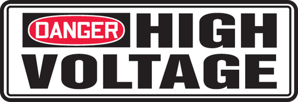 OSHA Danger Safety Sign: High Voltage 4" x 12" Aluma-Lite 1/Each - MELC140XL