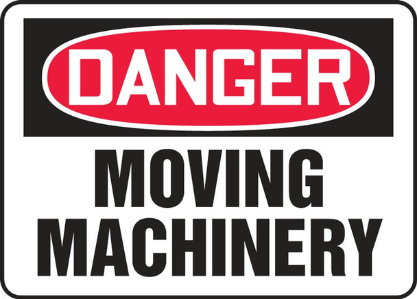 OSHA Danger Safety Sign - Moving Machinery 10" x 14" Aluminum / - MEQM060VA