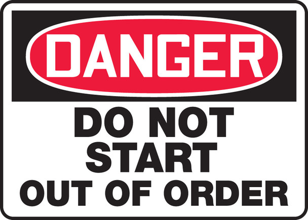 Safety Sign 10" x 14" Accu-Shield 1/Each - MEQM114XP