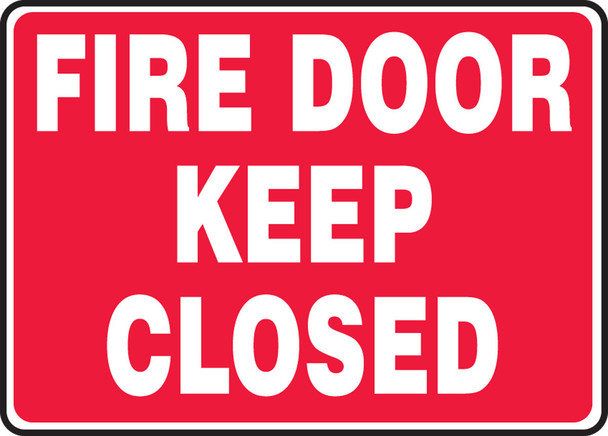 Safety Sign: Fire Door - Keep Closed 7" x 10" Aluma-Lite 1/Each - MEXT507XL