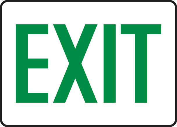 Safety Sign: Exit 10" x 14" Adhesive Dura-Vinyl / - MEXT526XV