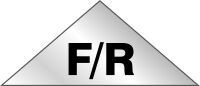Safety Sign: F/R Black/White F/R - for floor and roof systems 6" x 12" Reflective Dura-Aluminum 1/Each - MFEX537