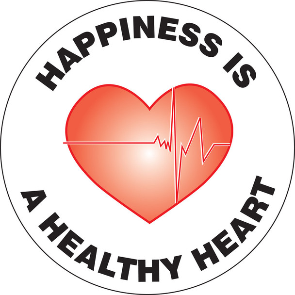 Slip-Gard Floor Signs: Happiness Is A Healthy Heart Slip-Gard 1/Each - MFS1902
