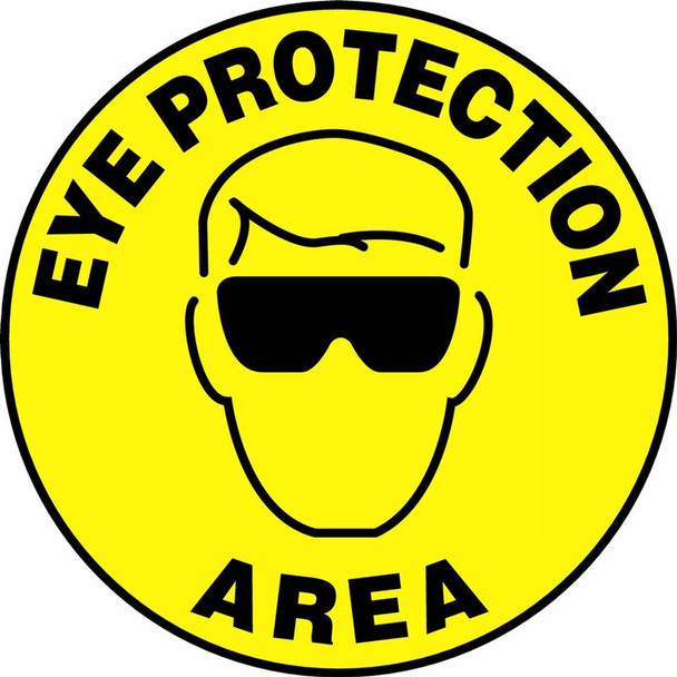Slip-Gard Floor Sign: Eye Protection Area 17" Slip-Gard / - MFS231