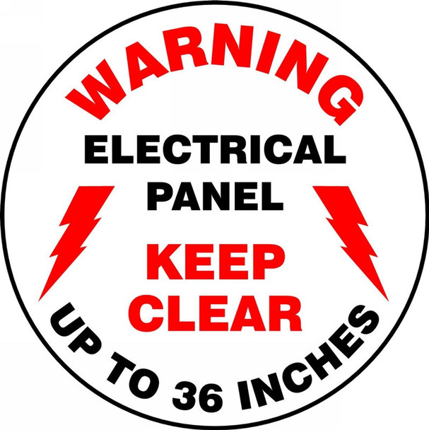 Slip-Gard Floor Sign: Warning - Electrical Panel - Keep Clear Up To 36 Inches 17" Slip-Gard 1/Each - MFS777