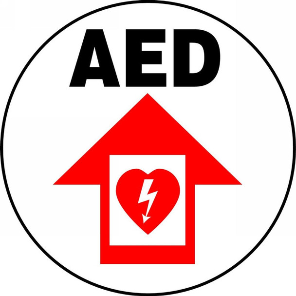 Slip-Gard Floor Sign: AED 8" Slip-Gard 1/Each - MFS867