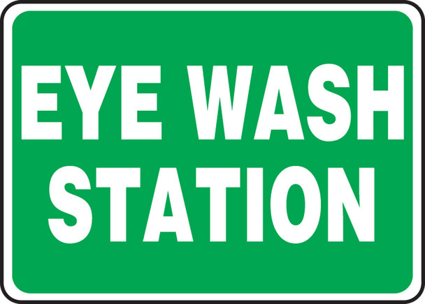 Safety Sign: Eye Wash Station English 14" x 20" Aluminum 1/Each - MFSD411VA
