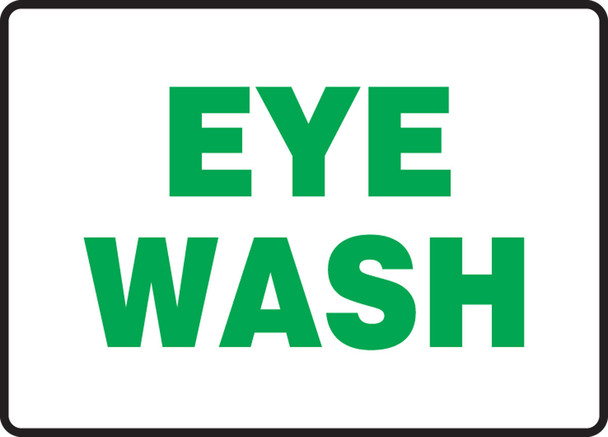 Safety Signs: Eye Wash 7" x 10" Accu-Shield 1/Each - MFSD421XP