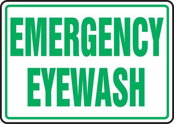 Safety Sign: Emergency Eyewash 10" x 14" Aluminum / - MFSD546VA