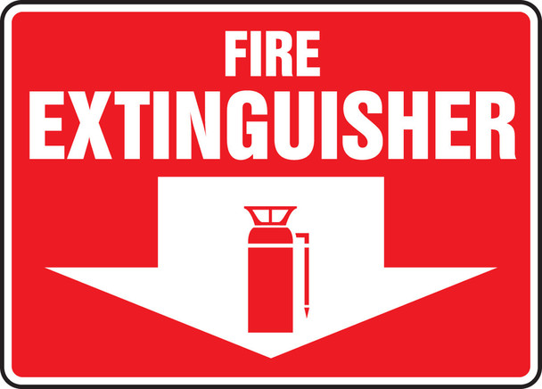 Fire Safety Sign 10" x 14" Aluminum 1/Each - MFXG428VA