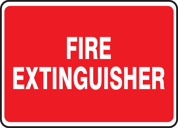 Safety Sign: Fire Extinguisher 10" x 14" Dura-Plastic 1/Each - MFXG476XT